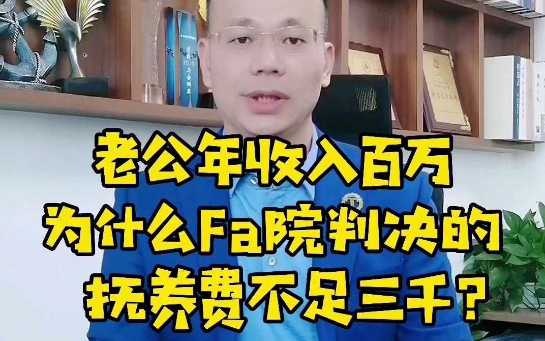 广州离婚律师王幼柏团队:老公年收入百万,为何法院判决的抚养费不足三千?哔哩哔哩bilibili