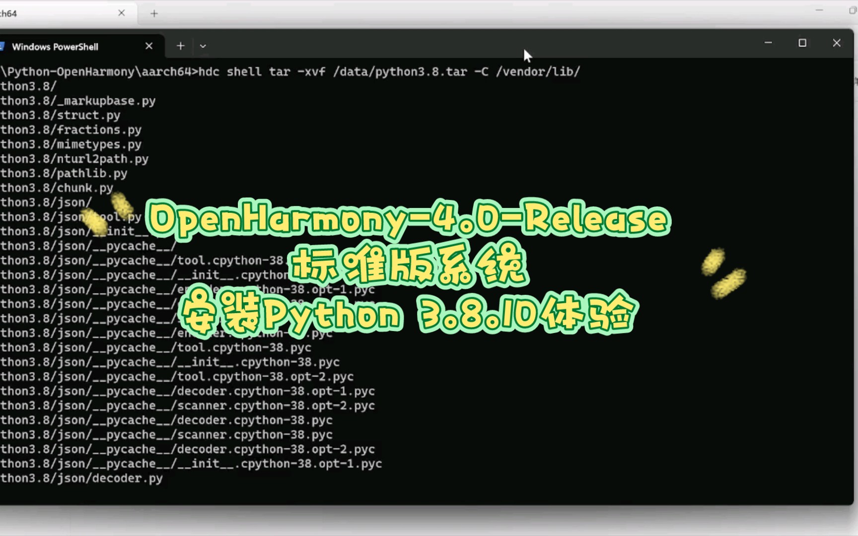 OpenHarmony4.0Release标准版系统安装Python 3.8.10体验哔哩哔哩bilibili