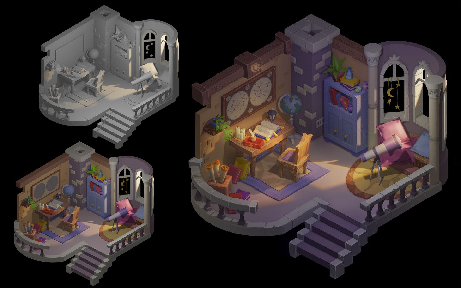 【3dmax建模】新手入门房子室内小场景,两小时从零开始教你搭建房屋