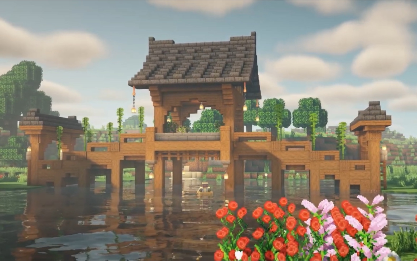 [图]Minecraft我的世界 | 复古小桥流水