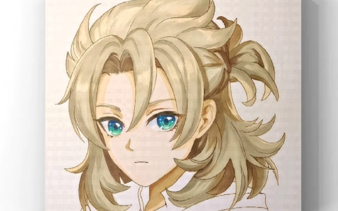 人物头发的上色技法,马克笔动漫手绘,原神手绘