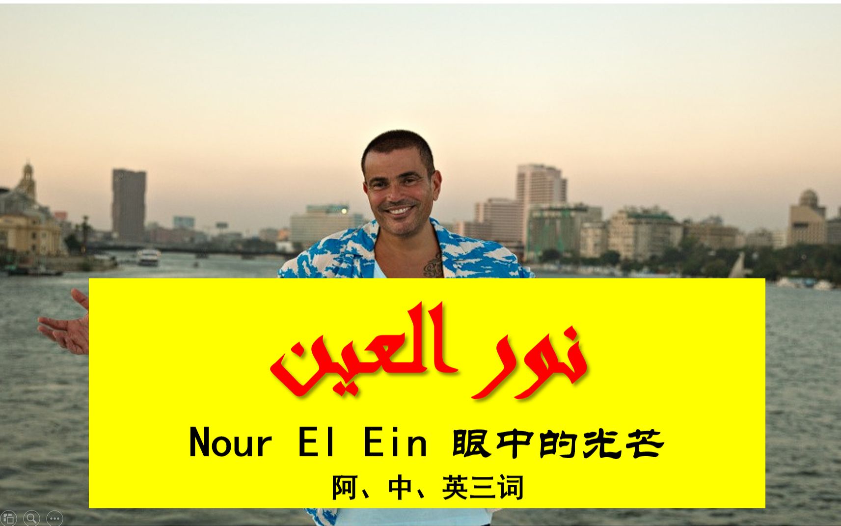 【熟肉ⷩ˜🦋‰伯金曲】眼中的光芒(Nour El Ain)阿、中、英三文版——【埃及】阿穆尔ⷨ🪤𚚥𘃥“”哩哔哩bilibili