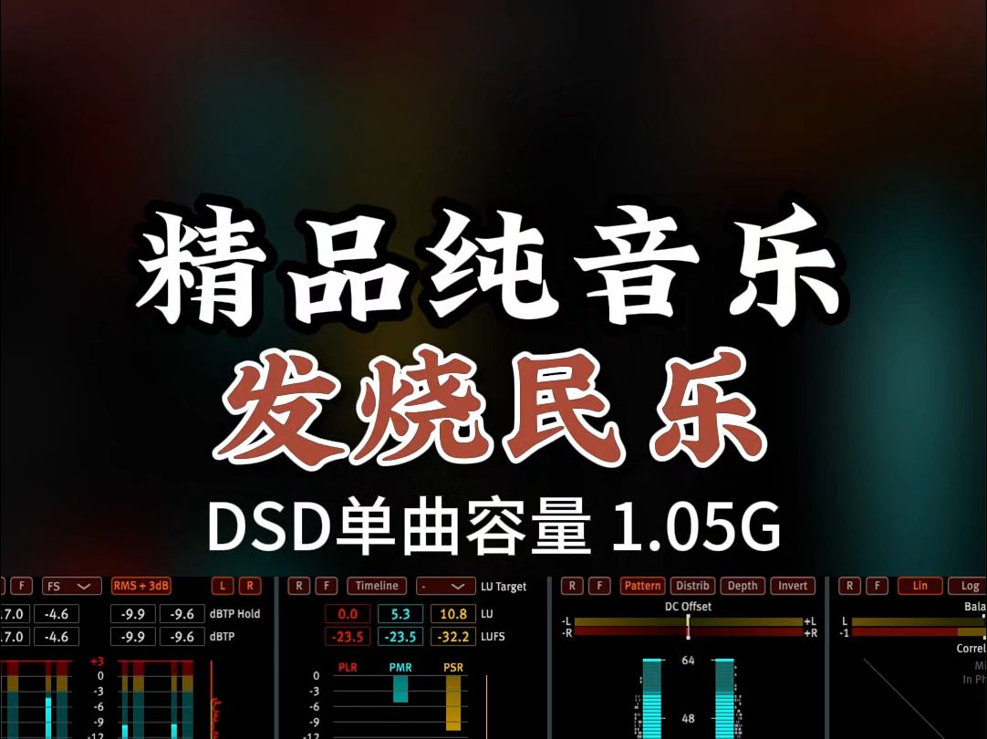 精品纯音乐,极品发烧民乐,震撼心灵!DSD完整版1.05G,百万调音师专业录音棚制作,顶级hifi无损音质哔哩哔哩bilibili