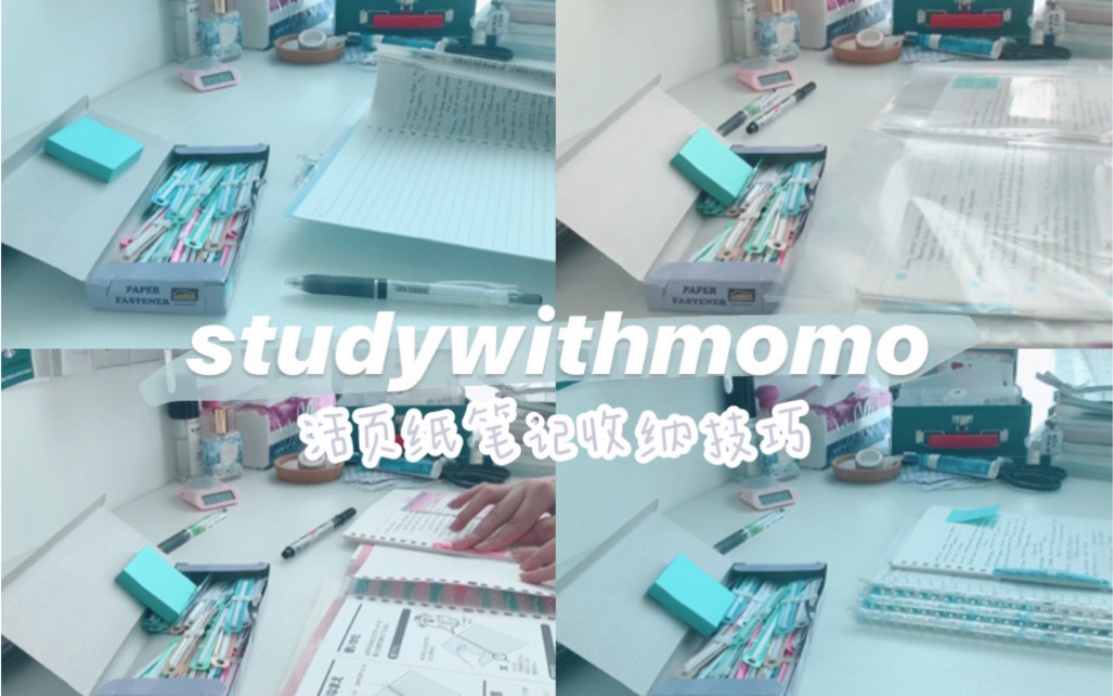 studywithmomo || 活页纸收纳技巧 | 笔记整理 | 学习类好物安利 | 装订夹条哔哩哔哩bilibili