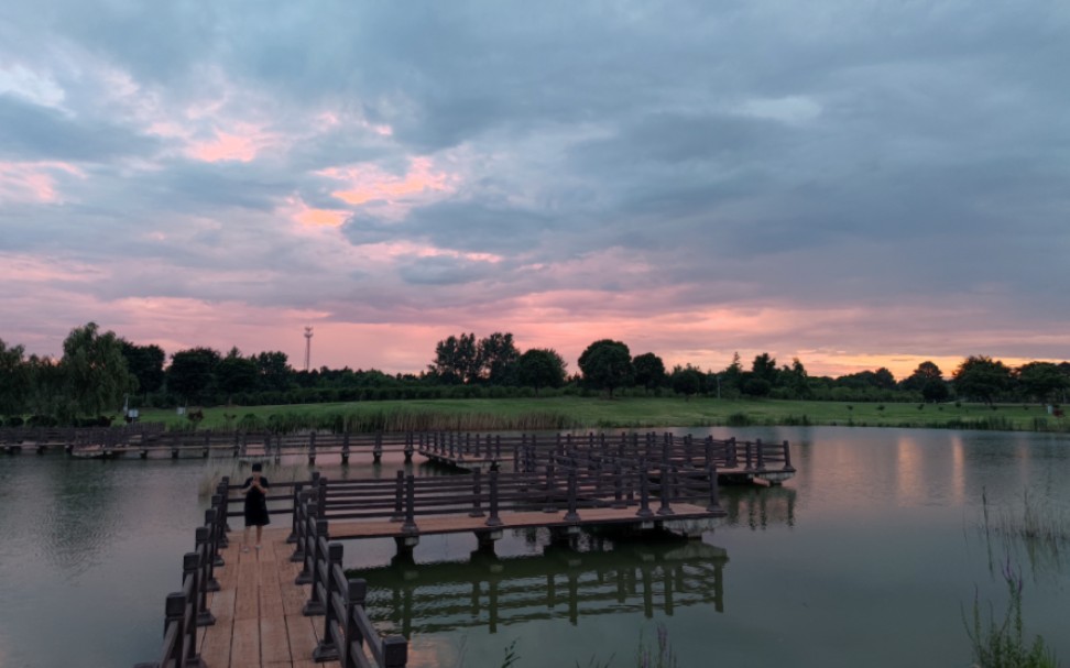 晚霞,溧阳社渚前宋水库