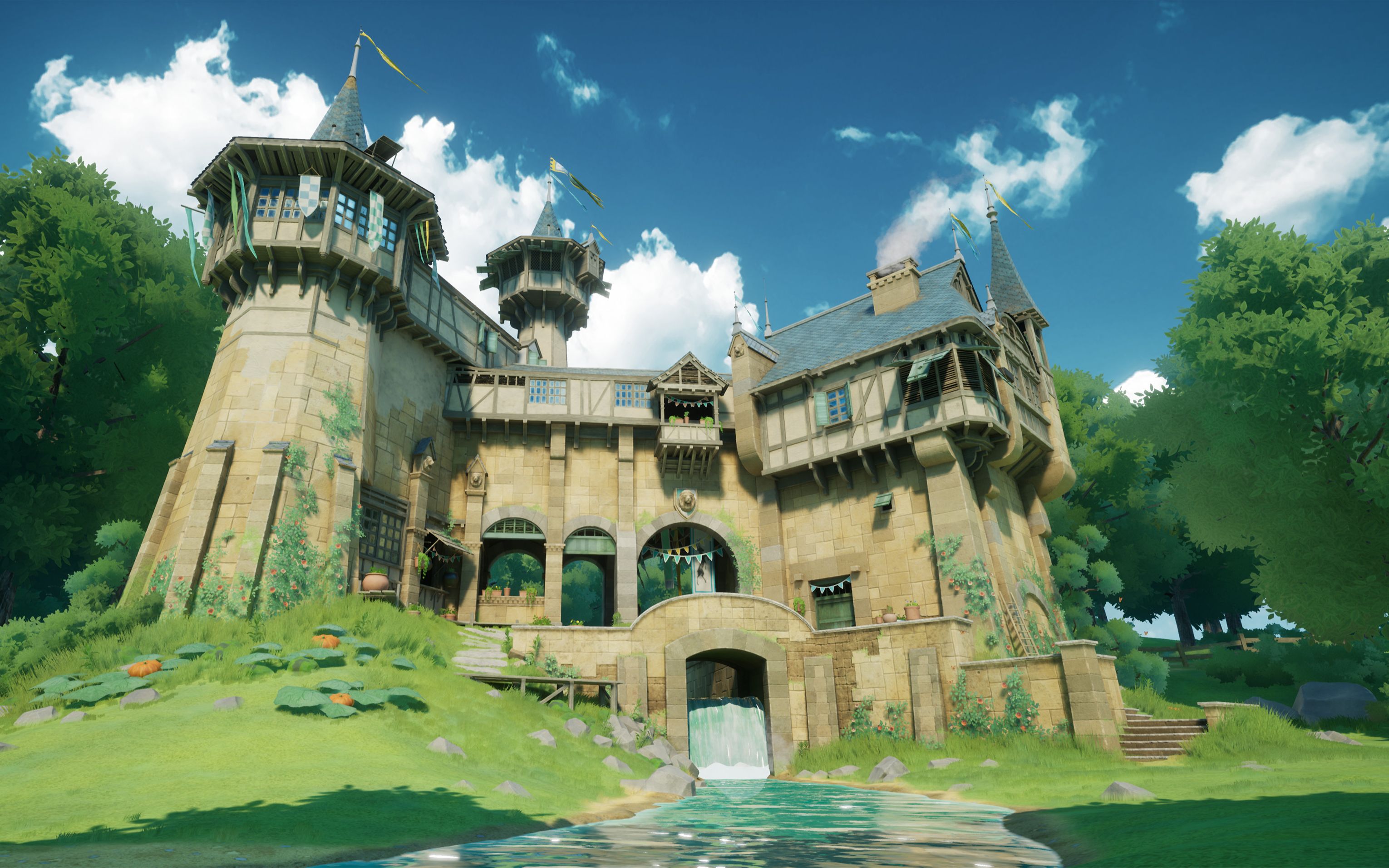 【maya建模】森系场景建筑模型作,场景建模思路讲解_哔哩哔哩_bili