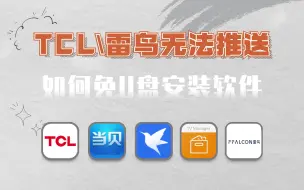 Download Video: TCL\雷鸟的小伙伴，远程推送无法安装，不知道如何免U盘安装第三方软件的，跟着我，30秒教你解决！