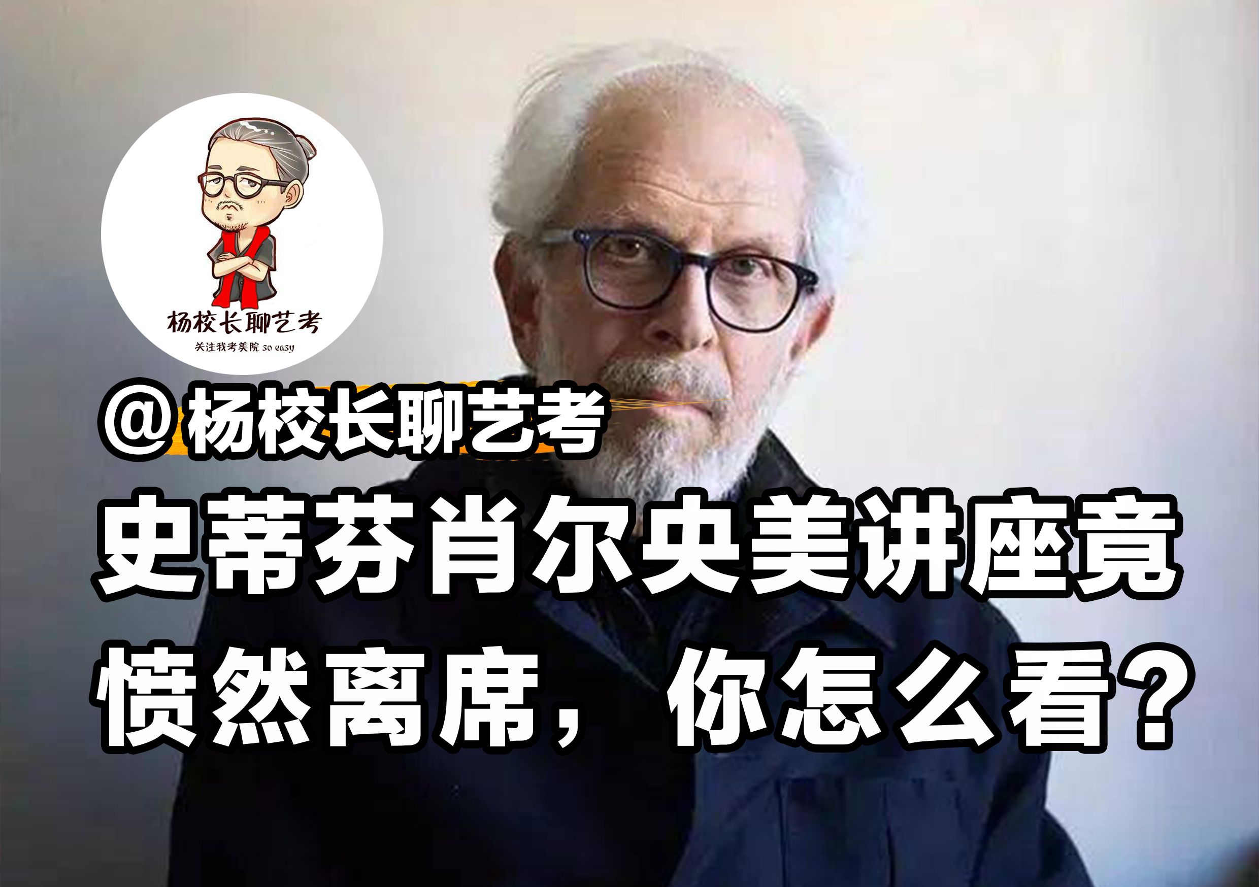 [图]史蒂芬肖尔央美讲座竟愤然离席，你怎么看？