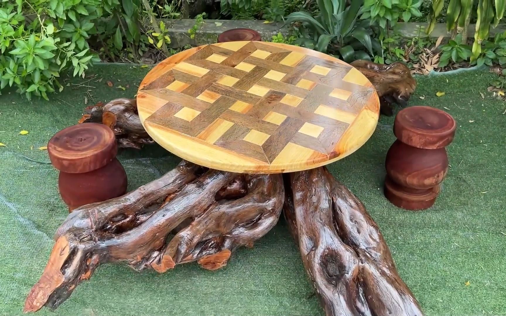 手工牛人 变废为宝 打造奢华茶桌