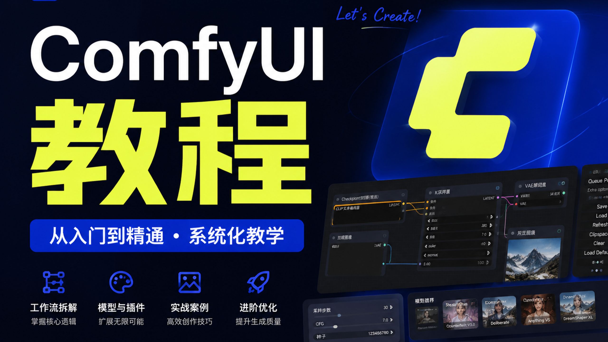 【2026最全面ComfyUI教程】从零基础到精通（2026新手入门实用版comfyui教程）详细从零开始学习AI绘画comfyui工作流搭建，全程干货无废话！