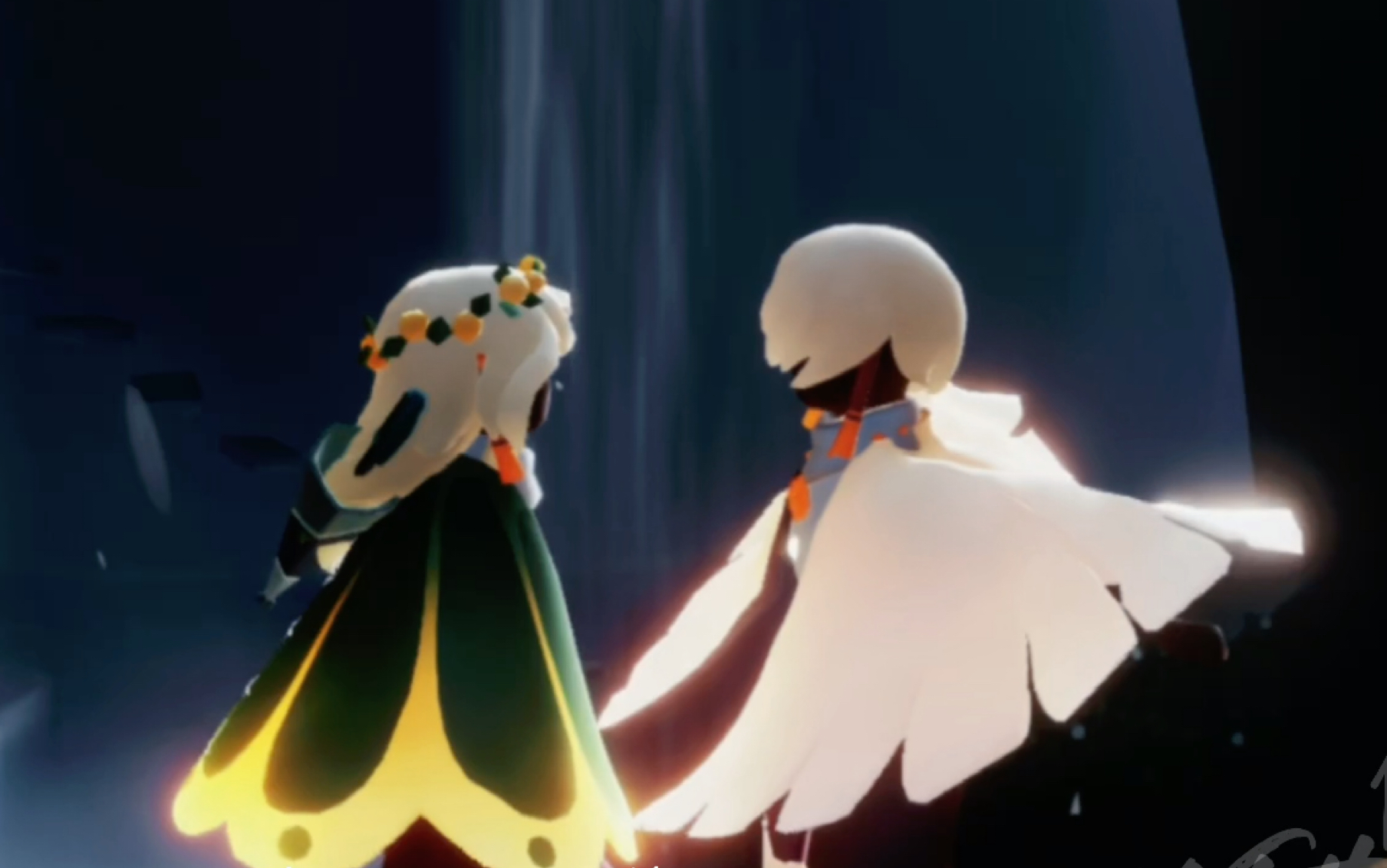 sky光遇剧情向花环和斜刘海的爱恨情仇了解一下