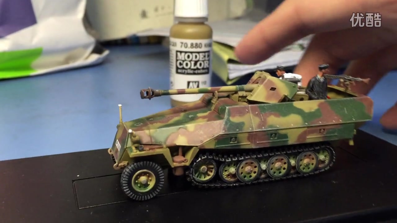 [图]模玩评测 果子狸-.- 威龙 sd.kfz251半履带装甲车 1：72坦克比例合金模型 251反坦克炮 二战德军_超清