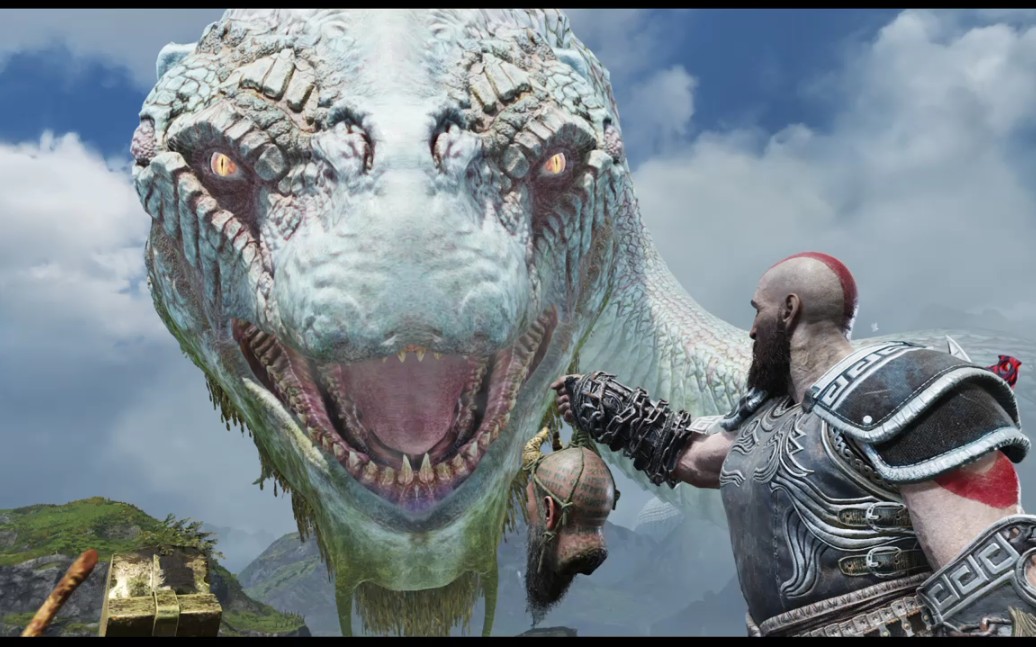 战神4 巨人族大蛇耶梦加得致使九界之湖水位下降!