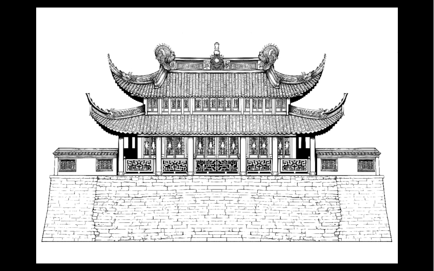 舜江楼绘画过程