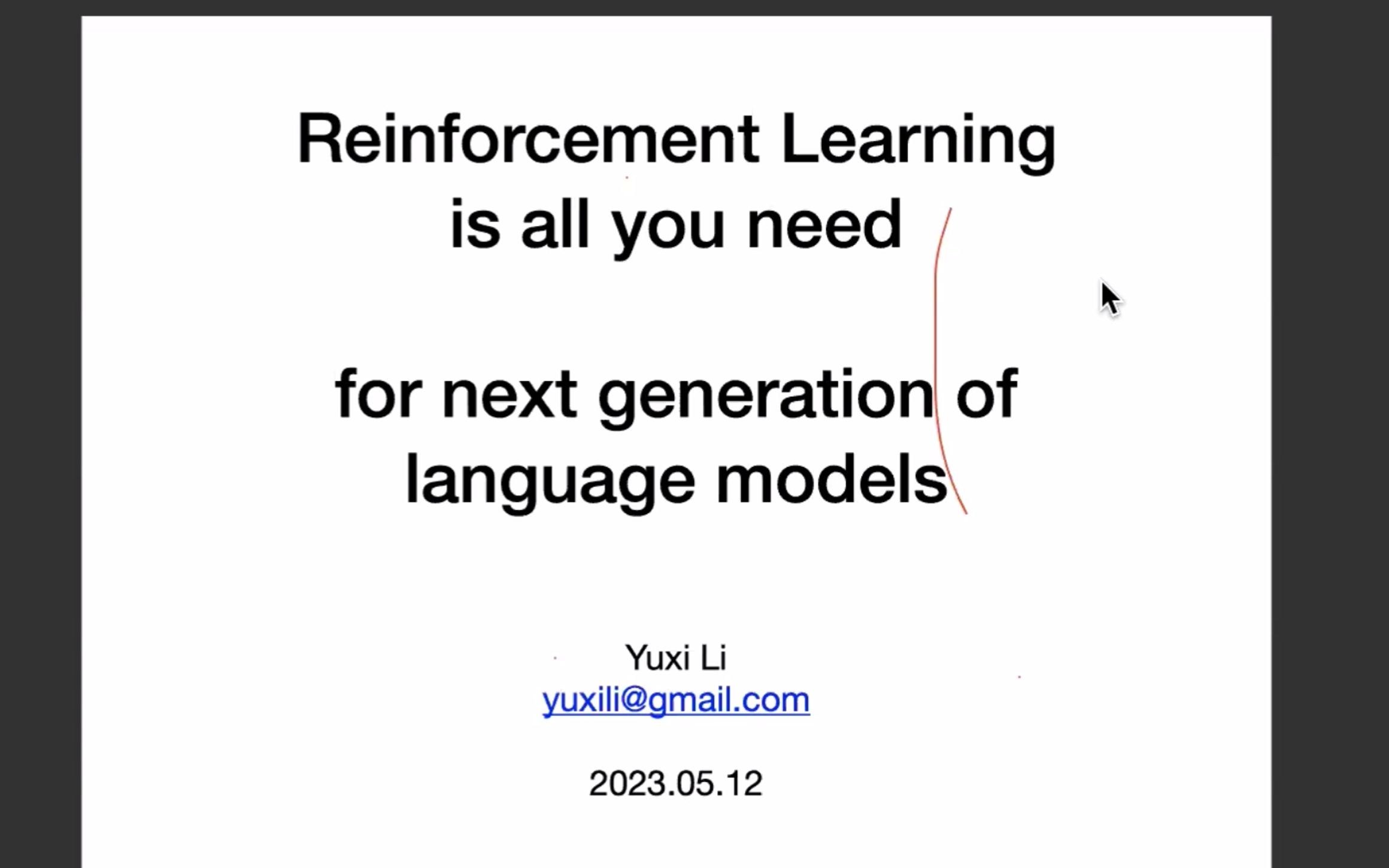 706夜谈 | 下一代生成式语言模型:Reinforcement Learning Is All You Need哔哩哔哩bilibili