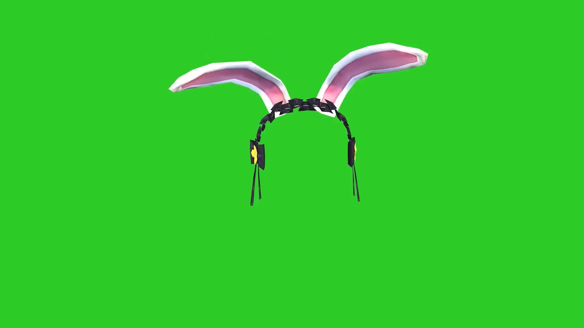 绿幕抠像兔耳朵发卡环视频素材