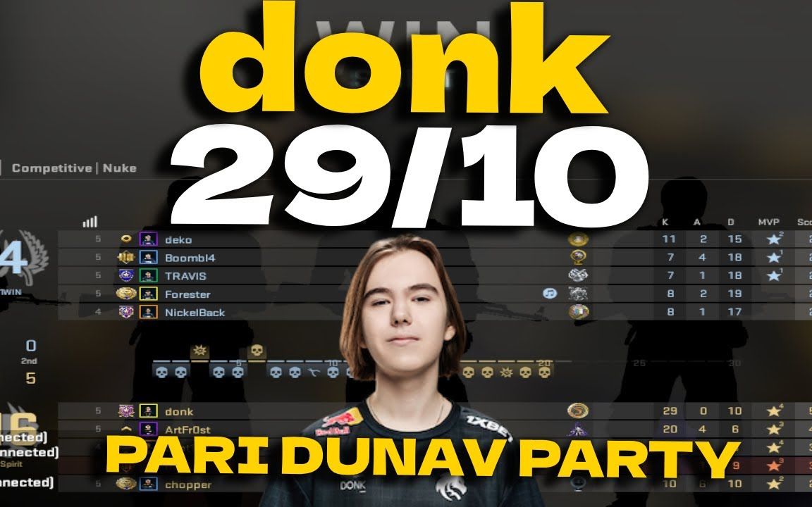 【csgo】pov spirit donk (29/10) vs 1win (nuke) @pari dunav party