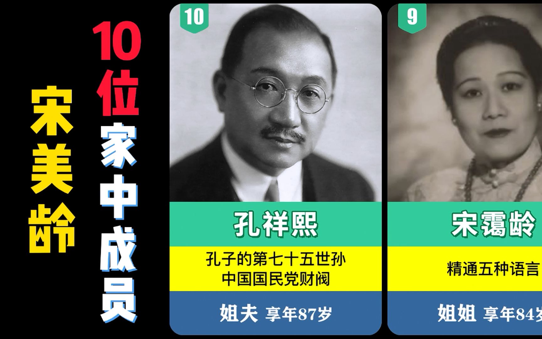 [图]宋美龄显赫的10位家中成员，含括军政商三界，非官二代富二代可比