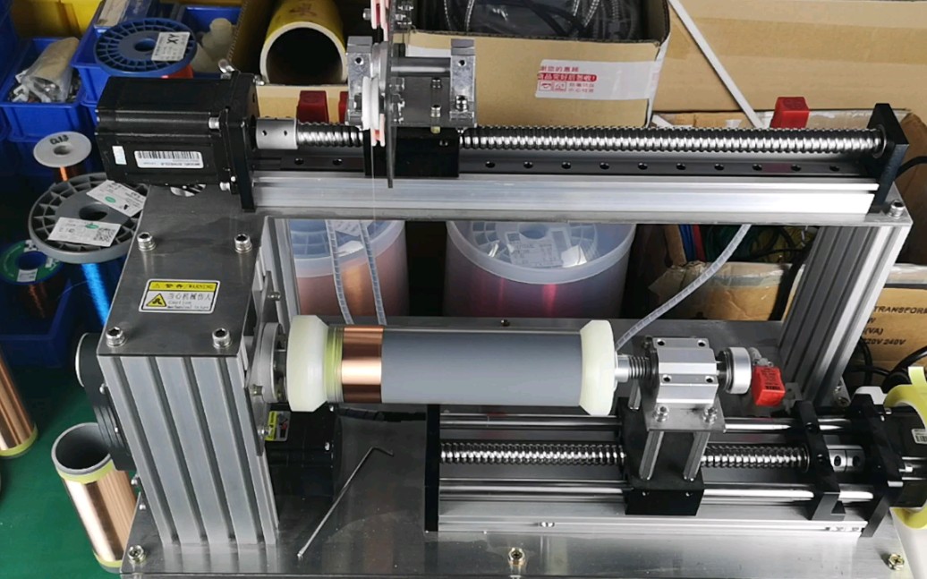 自制小型绕线机 自动排绕特斯拉线圈次级