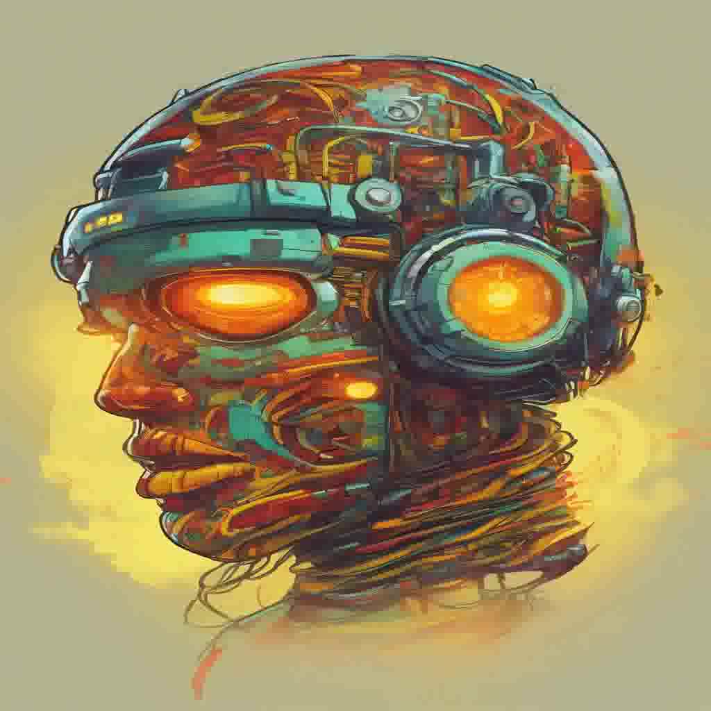 无脸黑假人脑袋里有机械大脑战士武器控制论