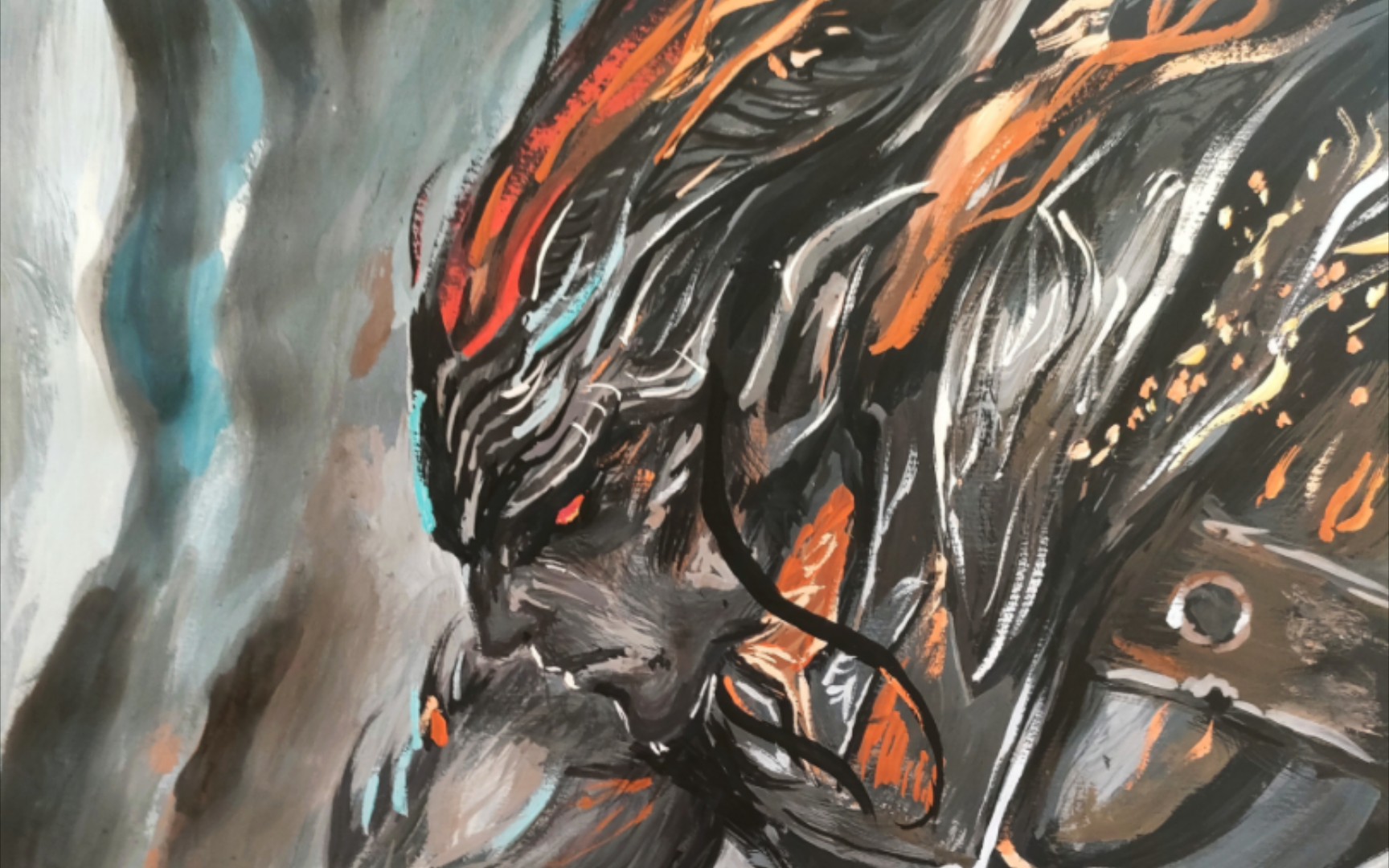 【水粉画】亚索-黑夜使者