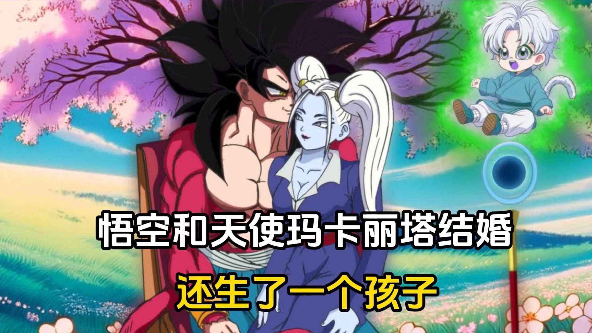 悟空和玛卡丽塔结婚,还生了一个孩子