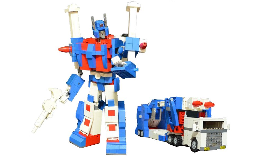 乐高moc作品 变形金刚 通天晓 变形展示