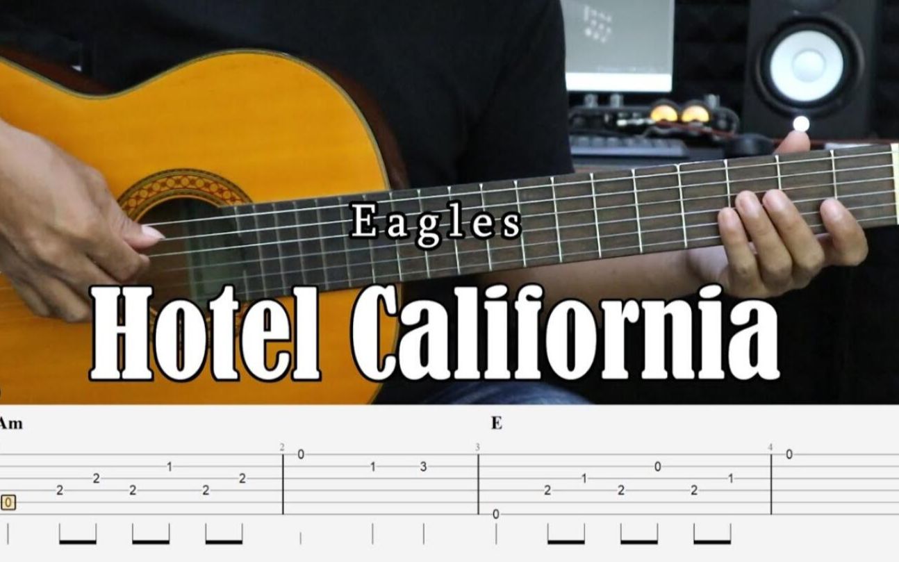 [图]吉他手必弹曲目 指弹版加州招待所 动态吉他谱 Hotel California - Eagles - 老鹰乐队