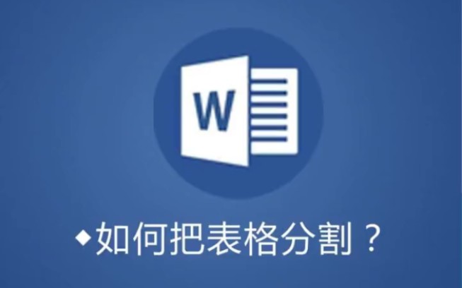 Word如何分割调整表格?哔哩哔哩bilibili