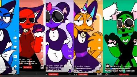 Rainbow Friends ] Sad Cat Dance Ft. Purple & Orange 