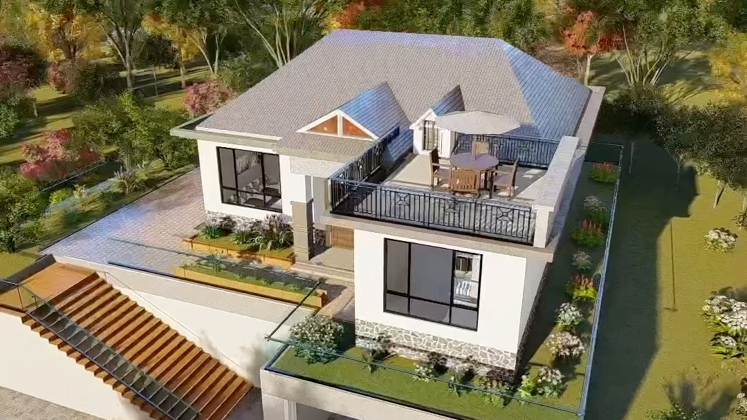 农村平房一定这样建车库露台晒台全有了