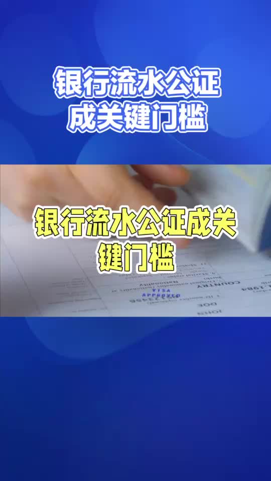 留学移民秘籍:银行流水公证成关键哔哩哔哩bilibili