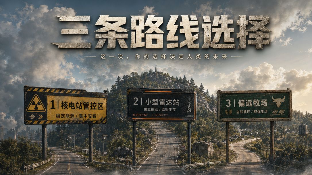 丧尸危机全球爆发，你的面前有三条路线可以求生，你选择哪一条？