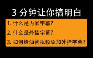 Download Video: 什么是内嵌字幕？什么是外挂字幕？如何给视频添加外挂字幕？