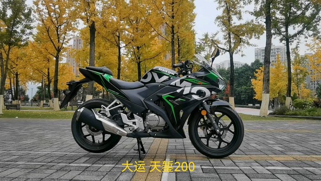 大运 天錾200 黑绿色(实拍)