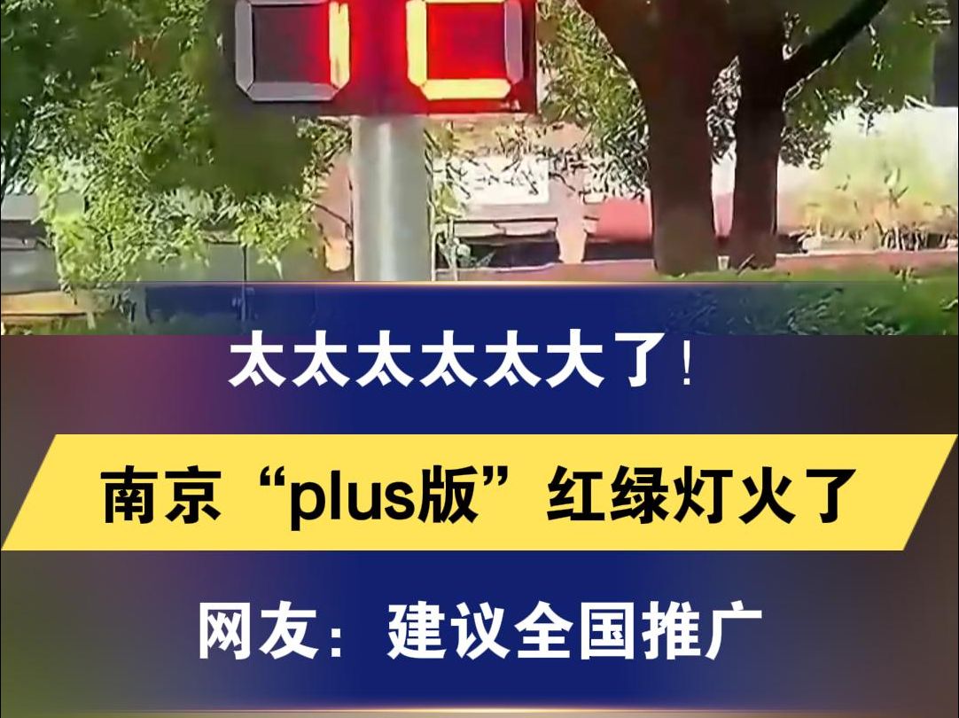 太太太太太大了!南京“plus版”红绿灯火了 交警:用的国标最大号 网友:建议全国推广哔哩哔哩bilibili