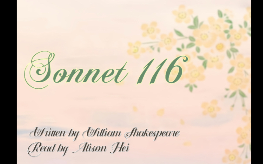 [图]Sonnet 116｜莎士比亚十四行诗第116首｜二月十四日和十四行诗很配哦❤️