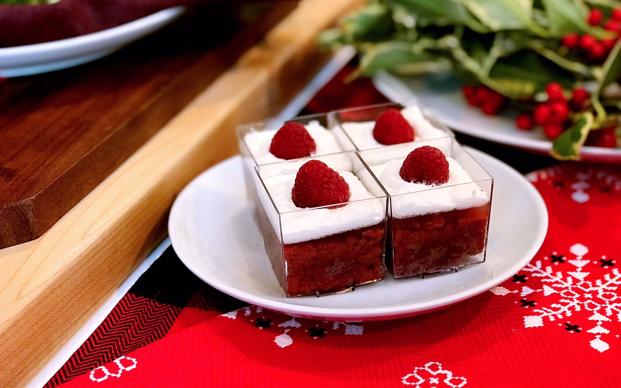 【圣诞小蛋糕】蔓越莓点缀的圣诞甜点