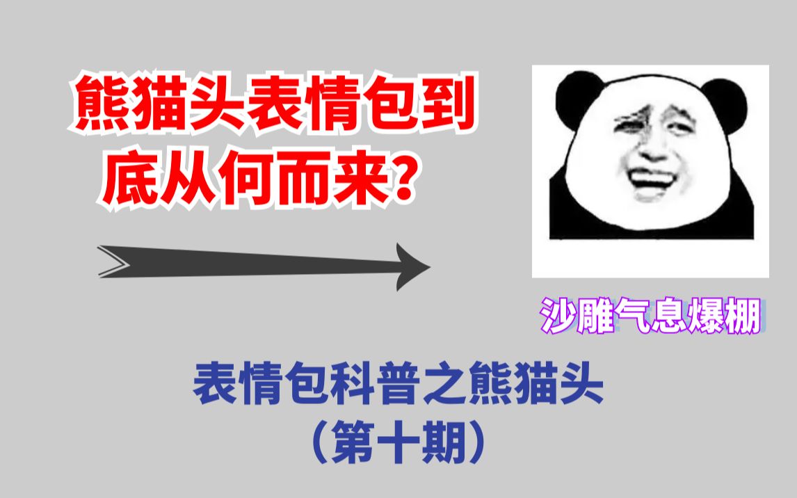 熊猫头?沙雕?带你了解熊猫头表情包的前世今生【表情包科普第十期】哔哩哔哩bilibili