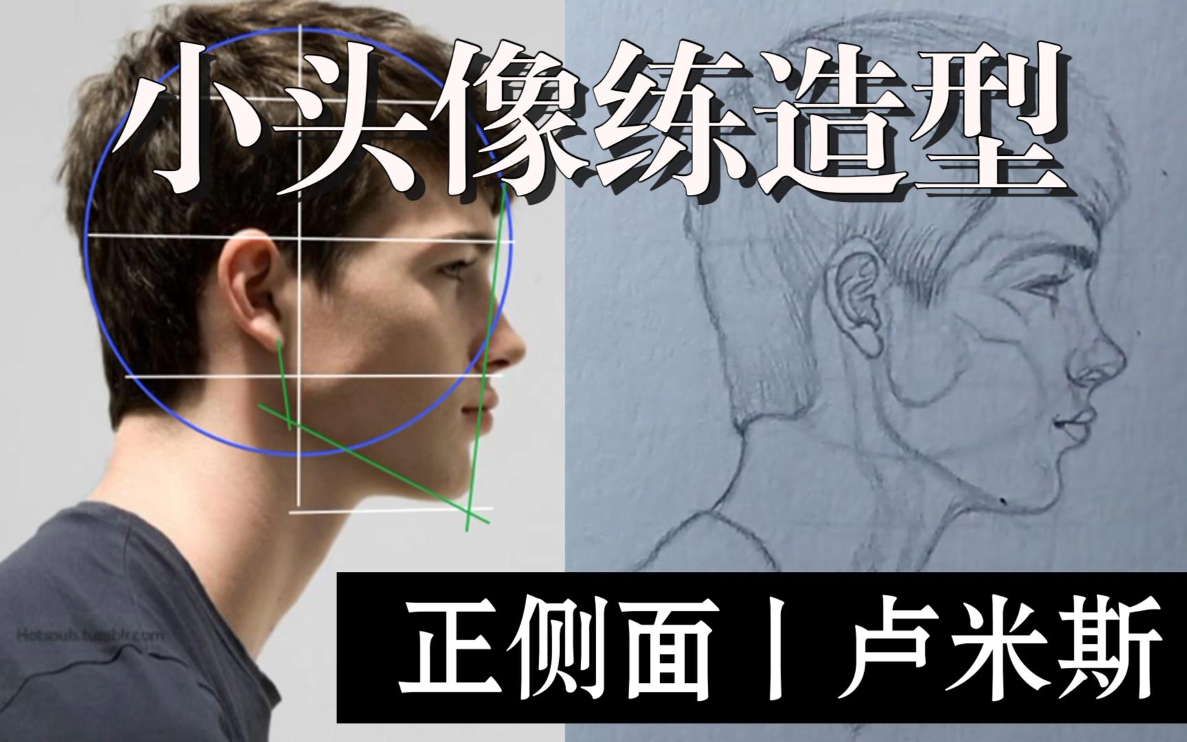 素描小头像练造型 | 正侧面