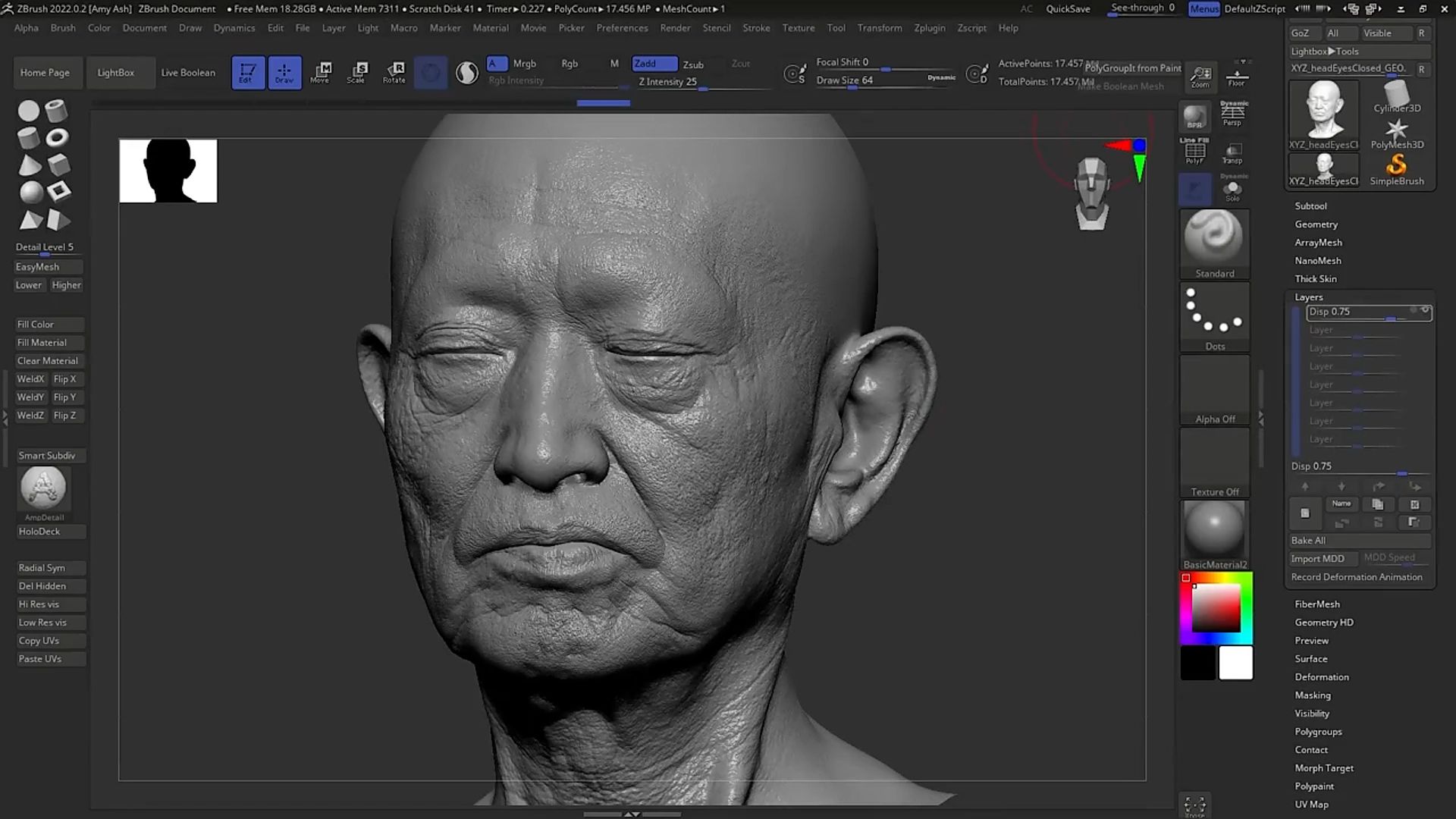 视效解析 基础知识:如何在 zbrush 中应用置换贴图