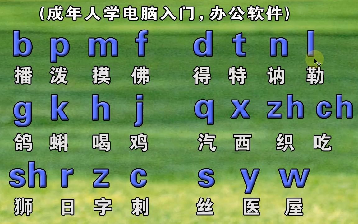 成人拼音打字入門教學,零基礎學漢語拼音字母表,打字訓練入門