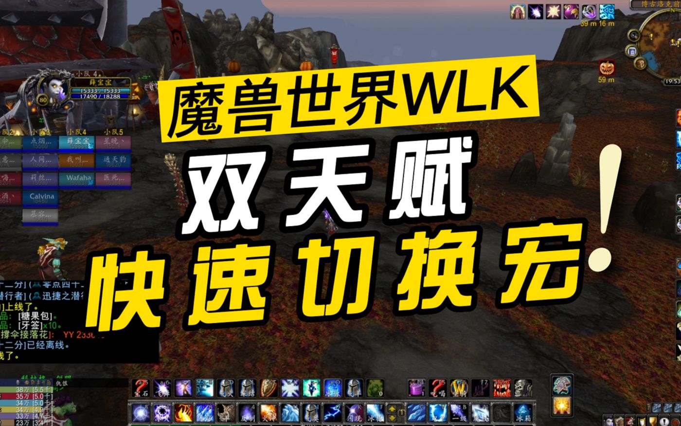 【魔兽世界WLK】双天赋快速切换宏!哔哩哔哩bilibili魔兽世界