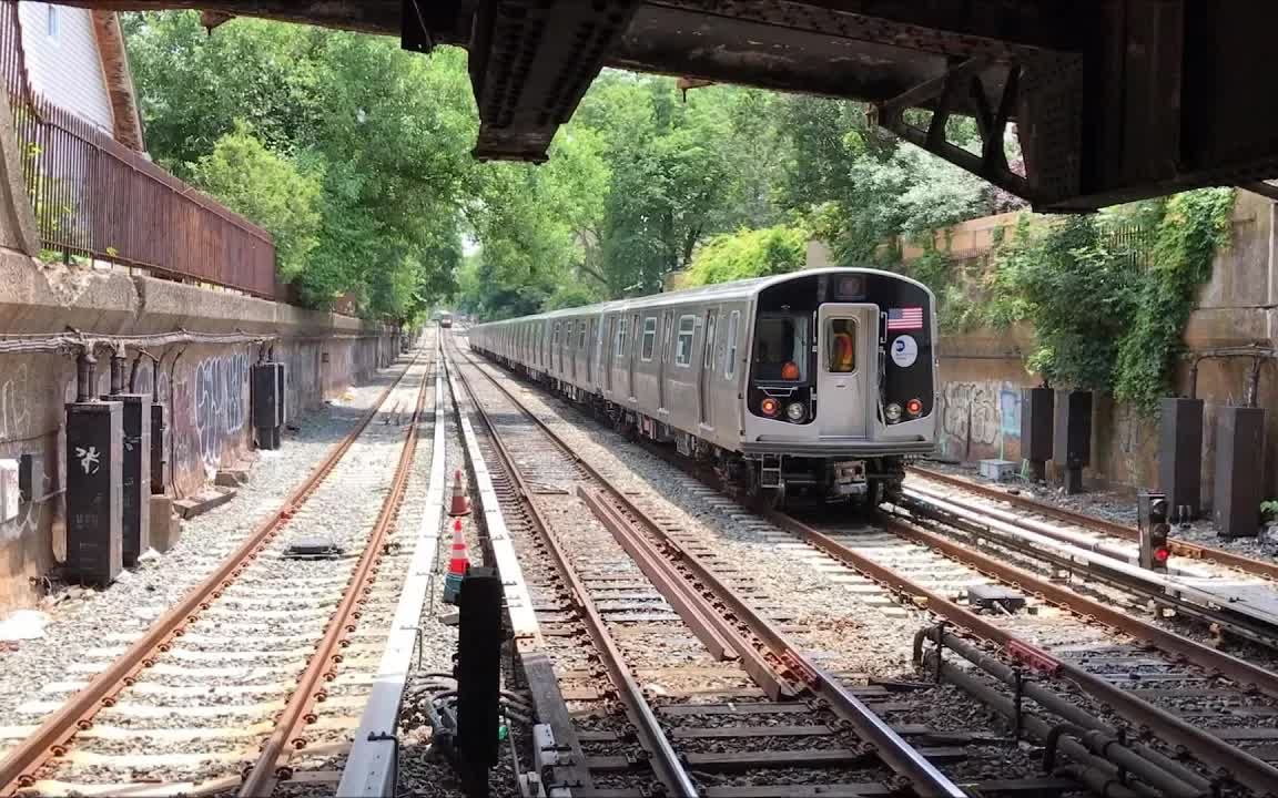 【纽约地铁】nyc subway q trains & r68r68a b trains w r179_哔哩