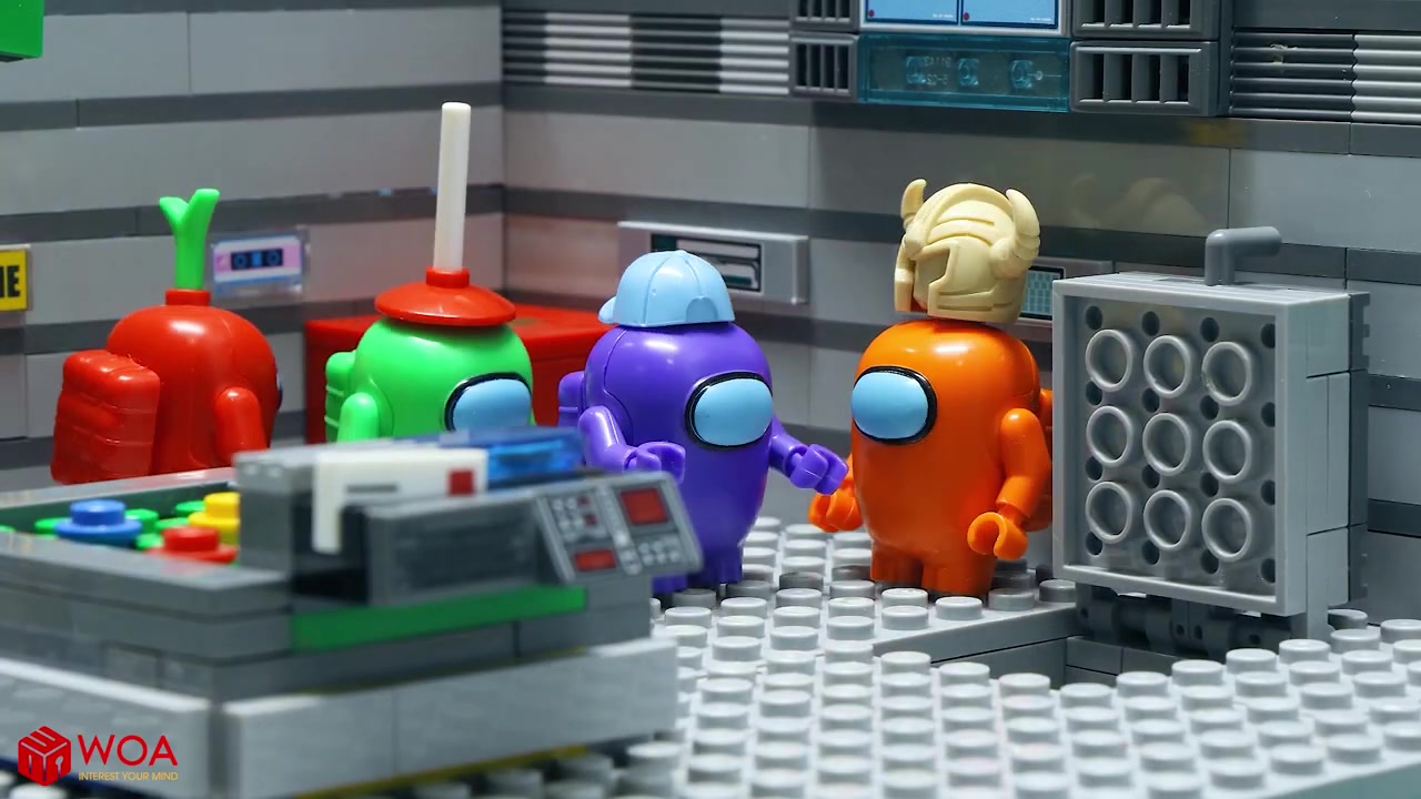 among us 有一个船员和六个冒名顶替者乘坐飞艇 定格动画