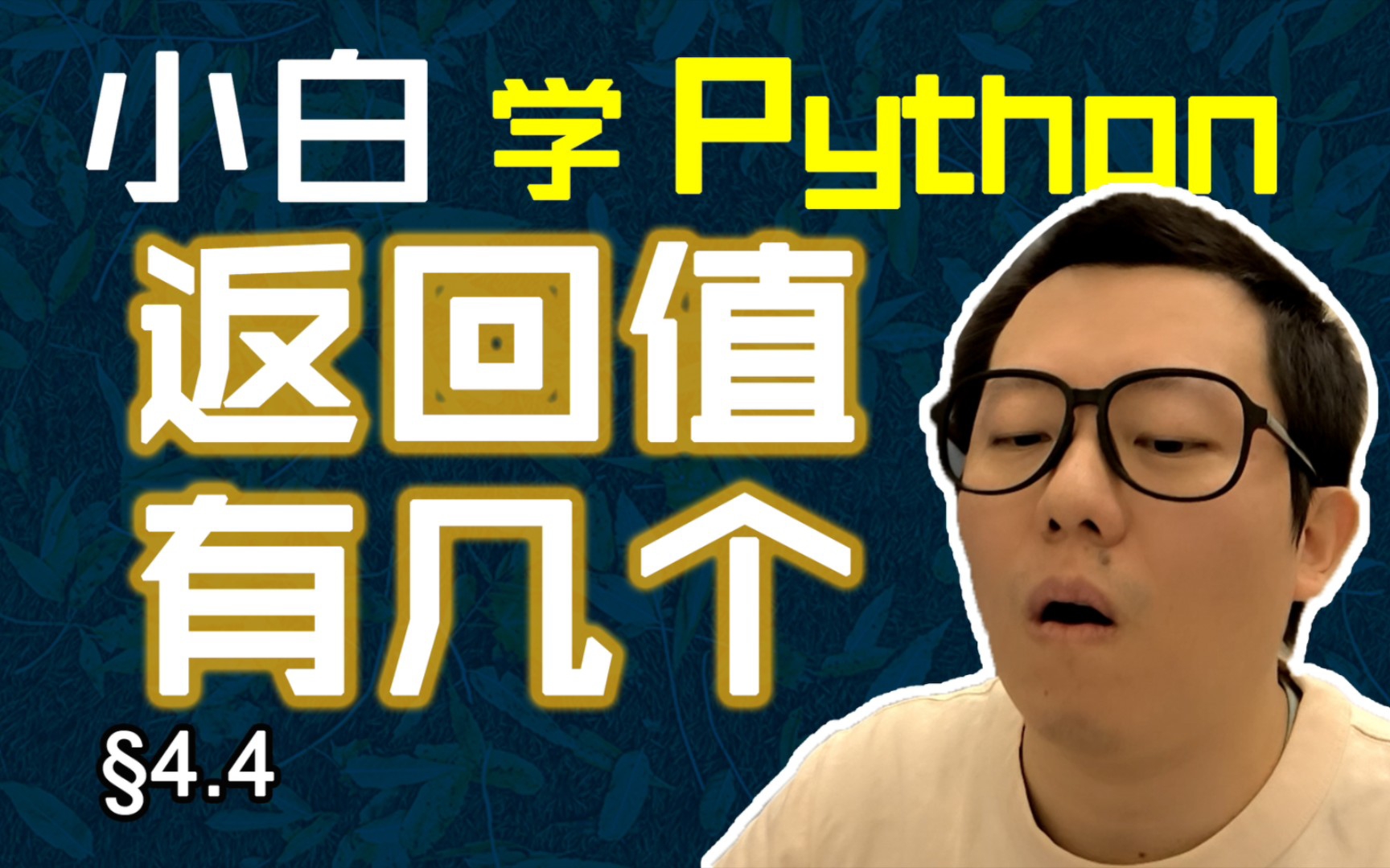 第4.4回 返回多值加逗号,没有return返回None【零基础自学Python编程入门教程】#人人都能学Python #Python #编程哔哩哔哩bilibili