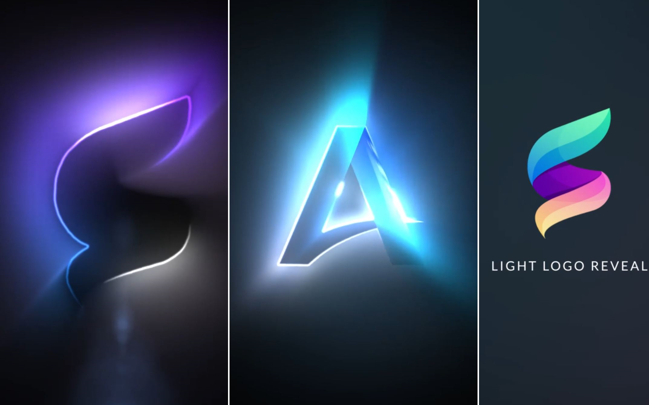 ae模板-神秘背光发光特效的动态logo片头模板标识品牌商品店铺标志 ae