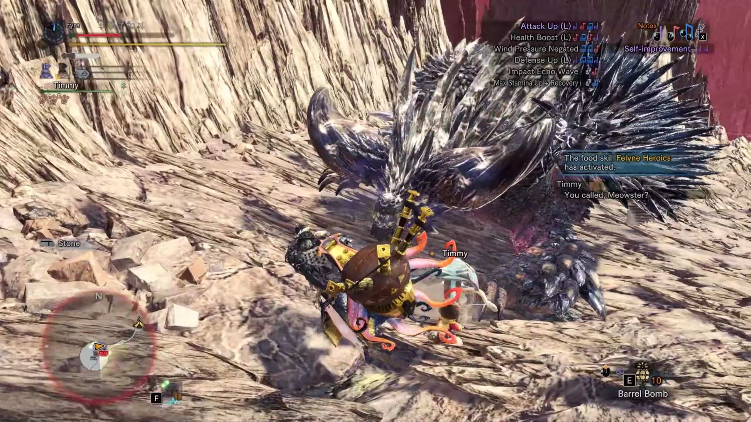 【mhwi】皇金岩贼笛 配信历战歼世灭尽龙 3分12秒 无限制 猫火 【by