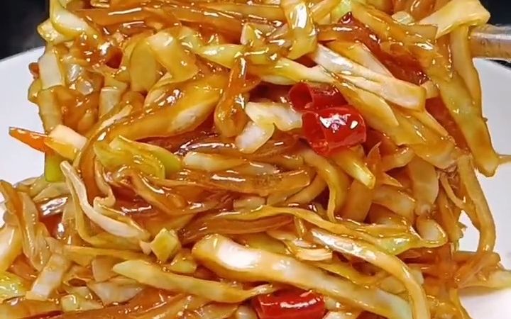 [图]圆白菜炒粉条太下饭了