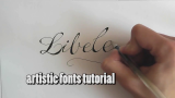 【教程】【Artistic fonts tutorial】超简单!5分钟学会写英文艺术字!哔哩哔哩bilibili